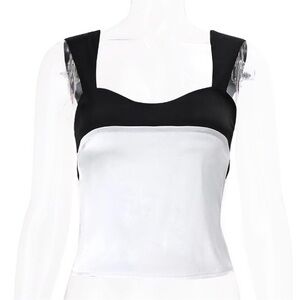 Bugaris Scoop Neck Satin Tank Top